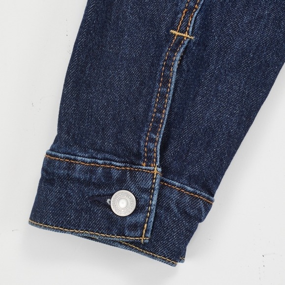 Levi's Mens Trucker Jacket Dark Wash Denim Blue XXL Jean Coat - Picture 7 of 16